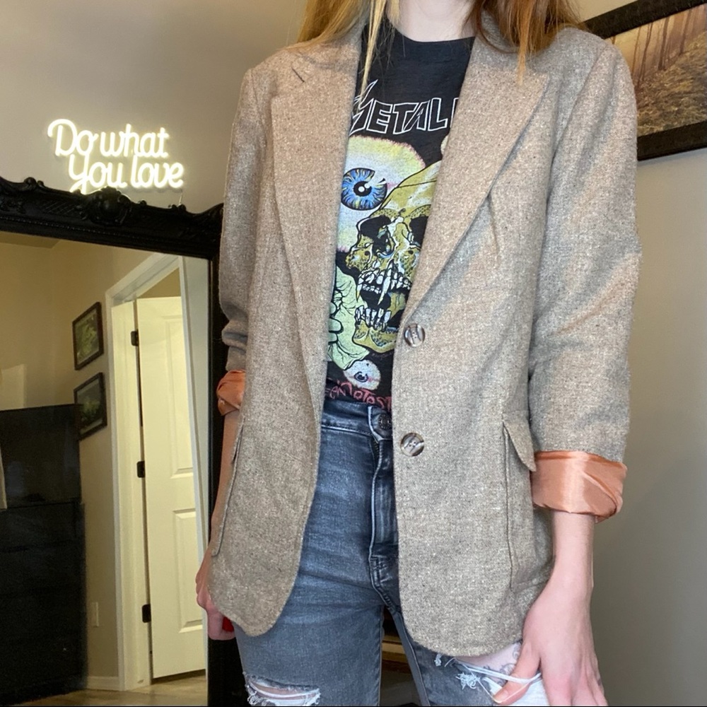 HANDMADE PINK SILK LINED BLAZER